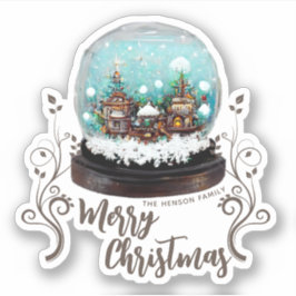 Glass Snowball Winter Village Folies Weihnachten Aufkleber