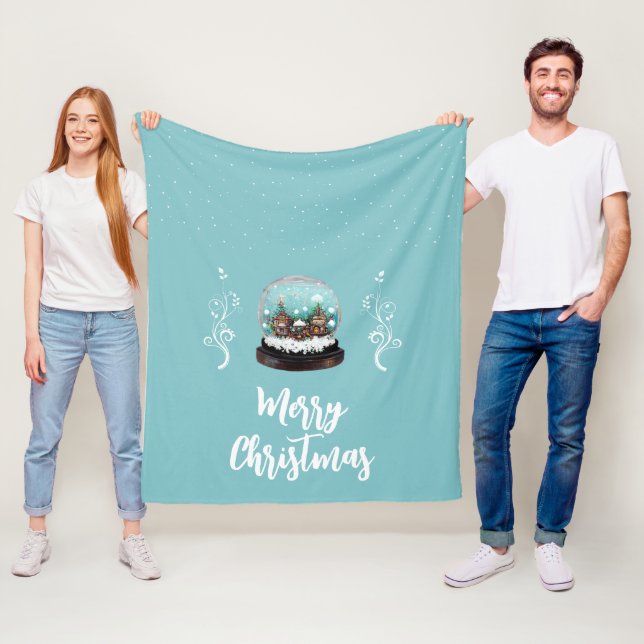 Glass Snowball Winter Village Folies Weihnachten Fleecedecke (Beispiel)