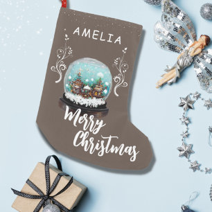 Glass Snowball Winter Village Folies Weihnachten Kleiner Weihnachtsstrumpf