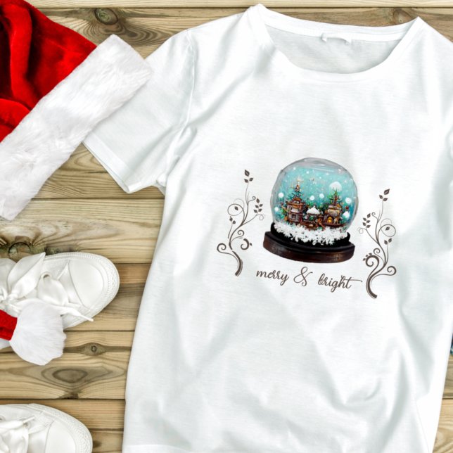 Glass Snowball Winterdorf Pflanze Weihnachten T-Shirt (Von Creator hochgeladen)