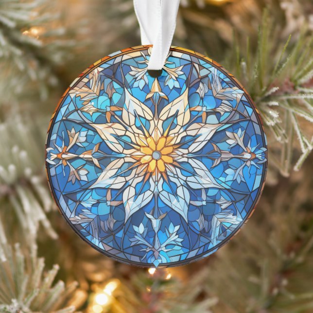 Glass Snowflake Claus Weihnachtsschmuck Ornament (Baum)