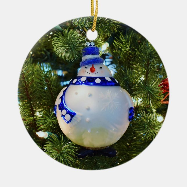 Glass Snowman Ornament (Vorne)