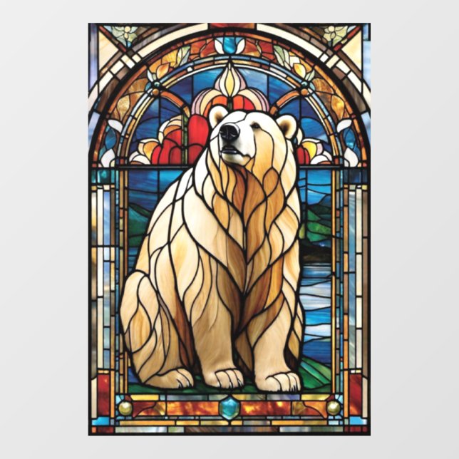 Glass Spirit Bear Fensteraufkleber (Blatt)