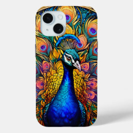 Glass Style Peacock Tough iPhone Case