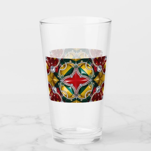 Glass-Tasse mit Los Angeles Farben Glas (Vorderseite)