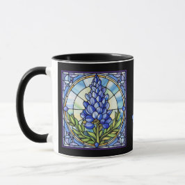 Glass Texas Bluebonnet True Blue Friend Tasse
