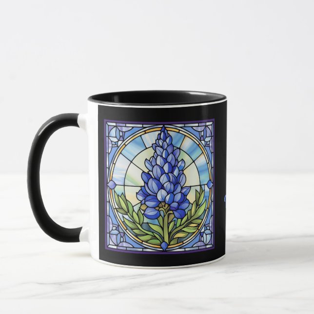 Glass Texas Bluebonnet True Blue Friend Tasse (Links)