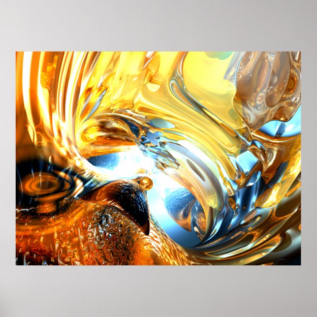 Glass Tidal Wave Abstrakt Poster (Vorne)