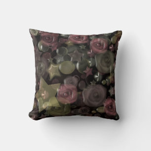 Glass Til 3D Liquid Roses and Stars Kissen