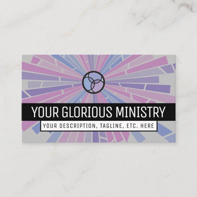 Glass Trinity & Jesus Fish Visitenkarte (Vorderseite)