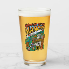 Glass Tumbler "Growing up in Mandan"