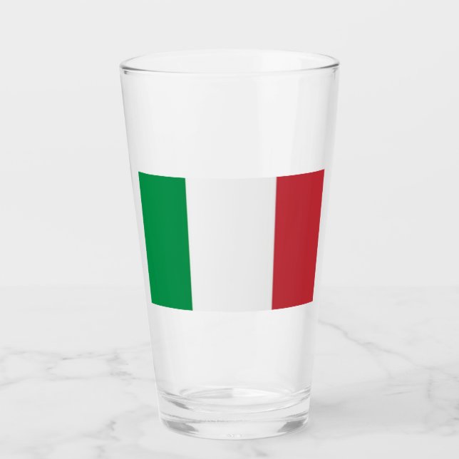 Glass Tumbler Italy Flag 16 onz (Vorderseite)