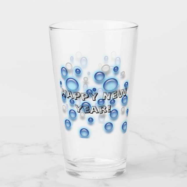 Glass Tumbler - New Year Bubbles (Vorderseite)