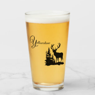 Glass Tumbler-Yellowstone Elch Glas