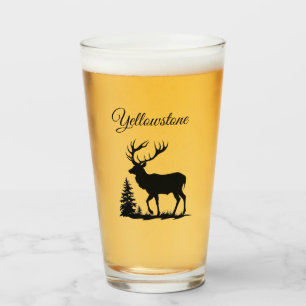 Glass Tumbler-Yellowstone Elch Glas
