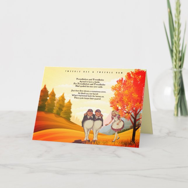 Glass Tweetle Dee Dum Song Geburtstag Dankeskarte (Vorderseite)