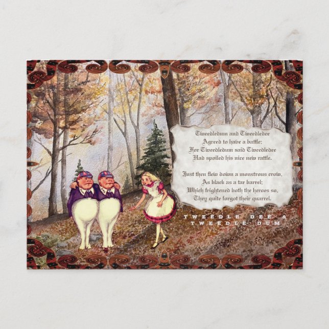 Glass Tweetle Dee Tweetle Dum Song Postkarte (Vorderseite)
