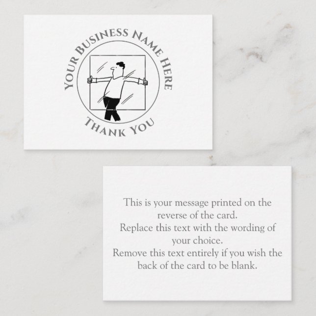 Glass und glänzend Vielen Dank Note Card Mitteilungskarte (Vorne/Hinten)