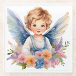 Glass Untersetzer Baby Angel