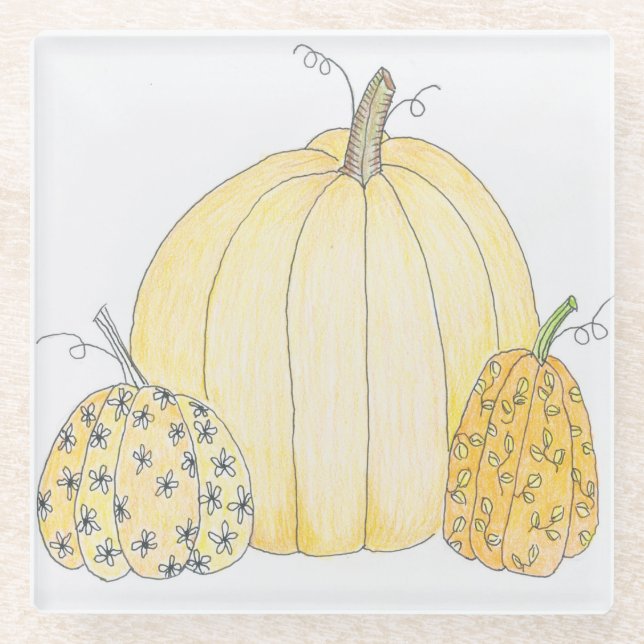 Glass Untersetzer Pumpkin Trio (Vorderseite)