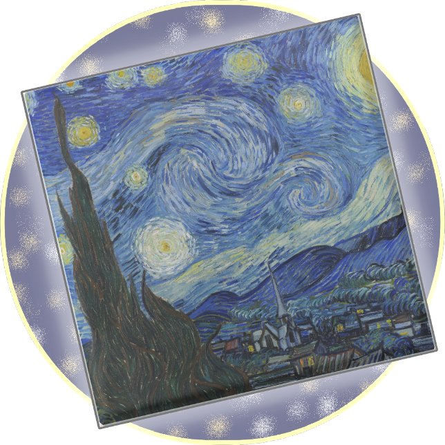 Glass UNTERSETZER "Starry Night" - Vincent van Gog (Von Creator hochgeladen)
