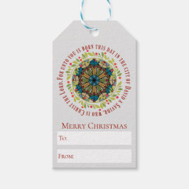 Glass Weihnachtskranz Luke 2:11 Verse Geschenkanhänger