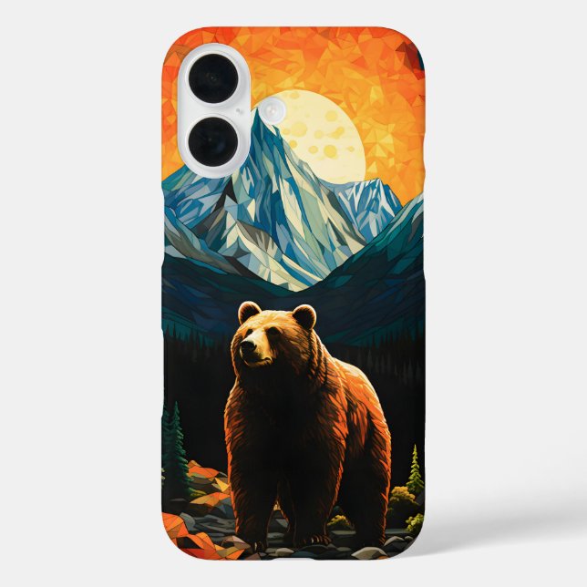 Glass Wildlife Mountain Sunset Bear Case-Mate iPhone Hülle (Rückseite)