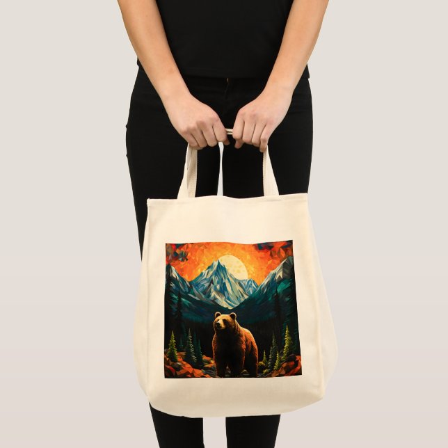 Glass Wildlife Mountain Sunset Bear Tragetasche (Vorderseite (Produkt))