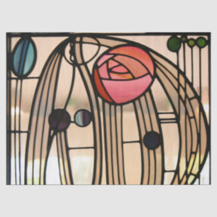 Glass Window, Hill House von Mackintosh Seidenpapier