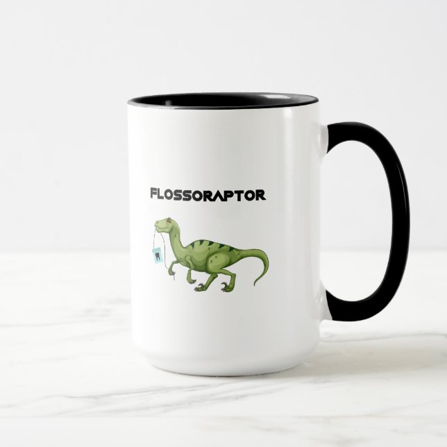 Glasschlacke Flossoraptor Tasse (Rechts)