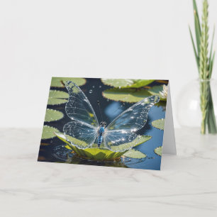 Glasschmetterling zum Geburtstag Karte