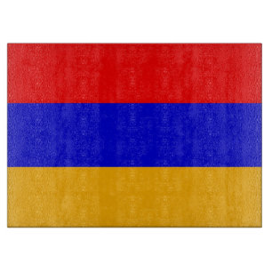 Glasschneidebrett mit der Flagge Armeniens Schneidebrett