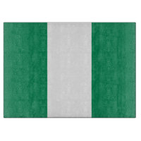 Glasschneidebrett mit der Flagge Nigerias