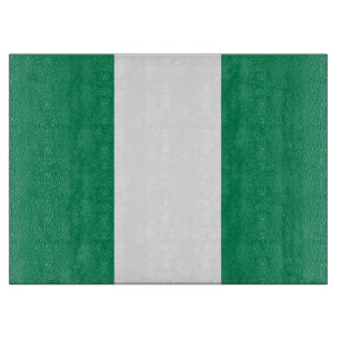 Glasschneidebrett mit der Flagge Nigerias Schneidebrett