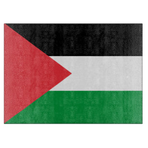 Glasschneidebrett mit der Flagge Palästinas Schneidebrett