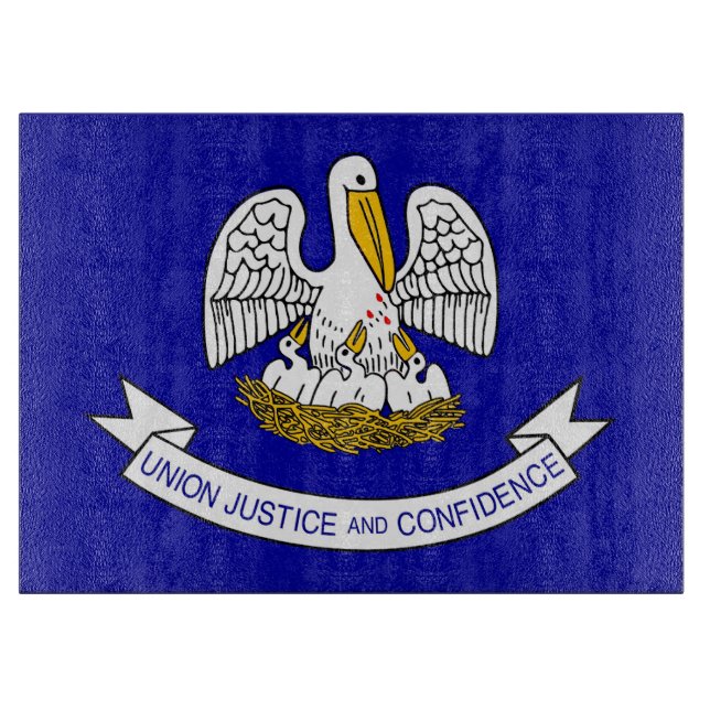 Glasschneidebrett mit Flag Louisiana, USA Schneidebrett (Vorderseite)