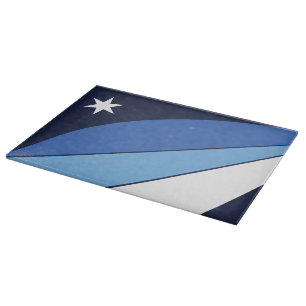 Glasschneidebrett mit Flagge von Kolumbien Schneidebrett