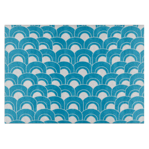 Glasschneiden-Brett-Mod bewegt Blau wellenartig Schneidebrett