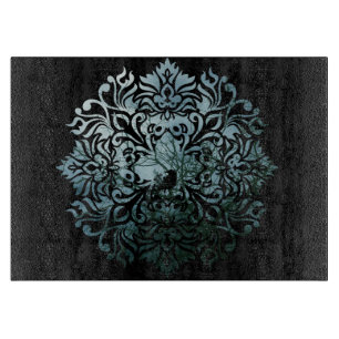 Glasschneiden-Brett - 'sitzendes Raven Schneidebrett