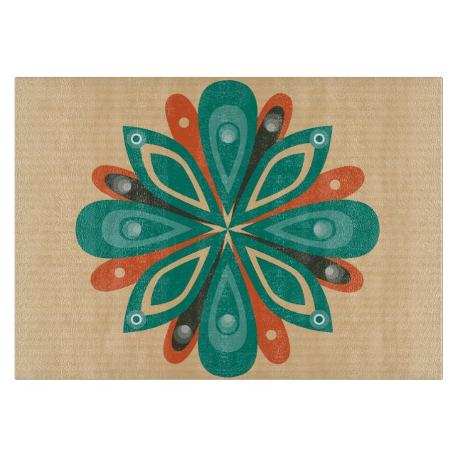 Glasschneiden-Brett sprengte Blau Schneidebrett (Vorderseite)