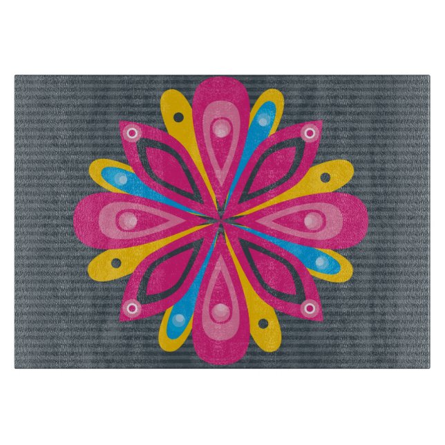 Glasschneiden-Brett sprengte Grau Schneidebrett (Vorderseite)