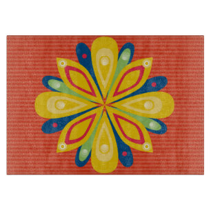 Glasschneiden-Brett sprengte Rot Schneidebrett