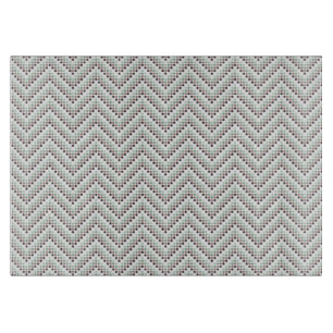 Glasschneiden-Brett-Zickzack Punkte grau Schneidebrett