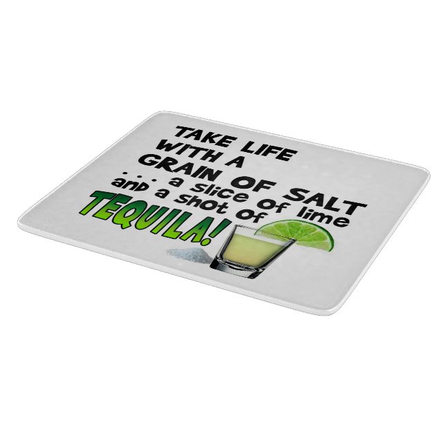 GLASSCHNEIDEN-BRETTER - LEBEN, LIMON, SALZ, SCHNEIDEBRETT (Ecke)