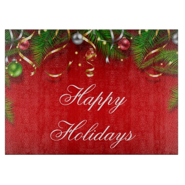 Glasschneider/glückliche Ferien Schneidebrett (Vorderseite)