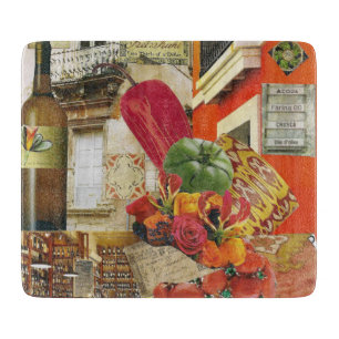 Glasschneider mit Chili Pepper Schneidebrett