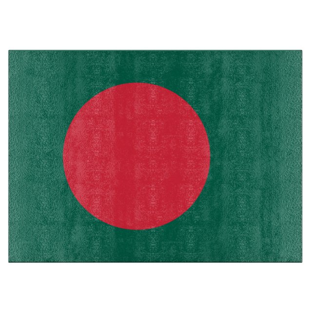 Glasschneider mit Flagge von Bangladesch Schneidebrett (Vorderseite)
