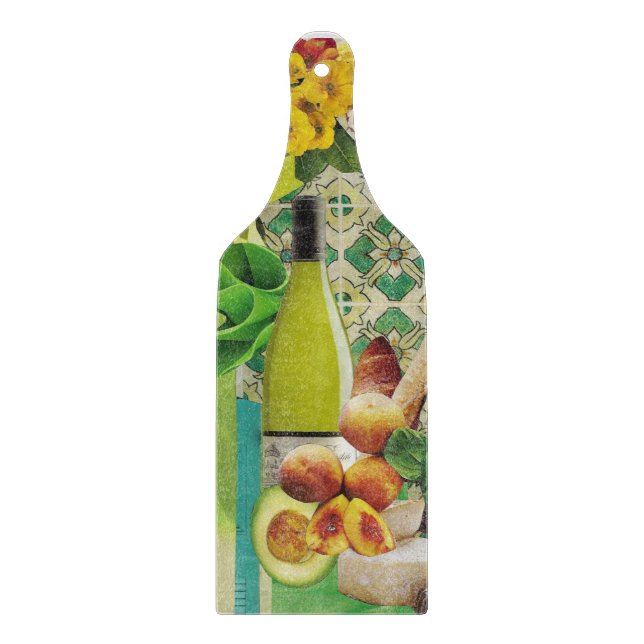 Glasschneider mit grüner mexikanischer Fliese Schneidebrett (Vorderseite)