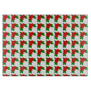 Glasschneider Poinsettias Schneidebrett
