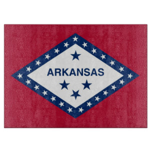 Glasschneidplatte mit Flag Arkansas Staat Schneidebrett